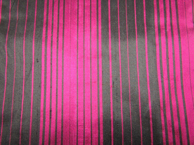 100% silk dupion pink and black stripes  54&quot; wide sold by the yard DUPNEWS8[4]