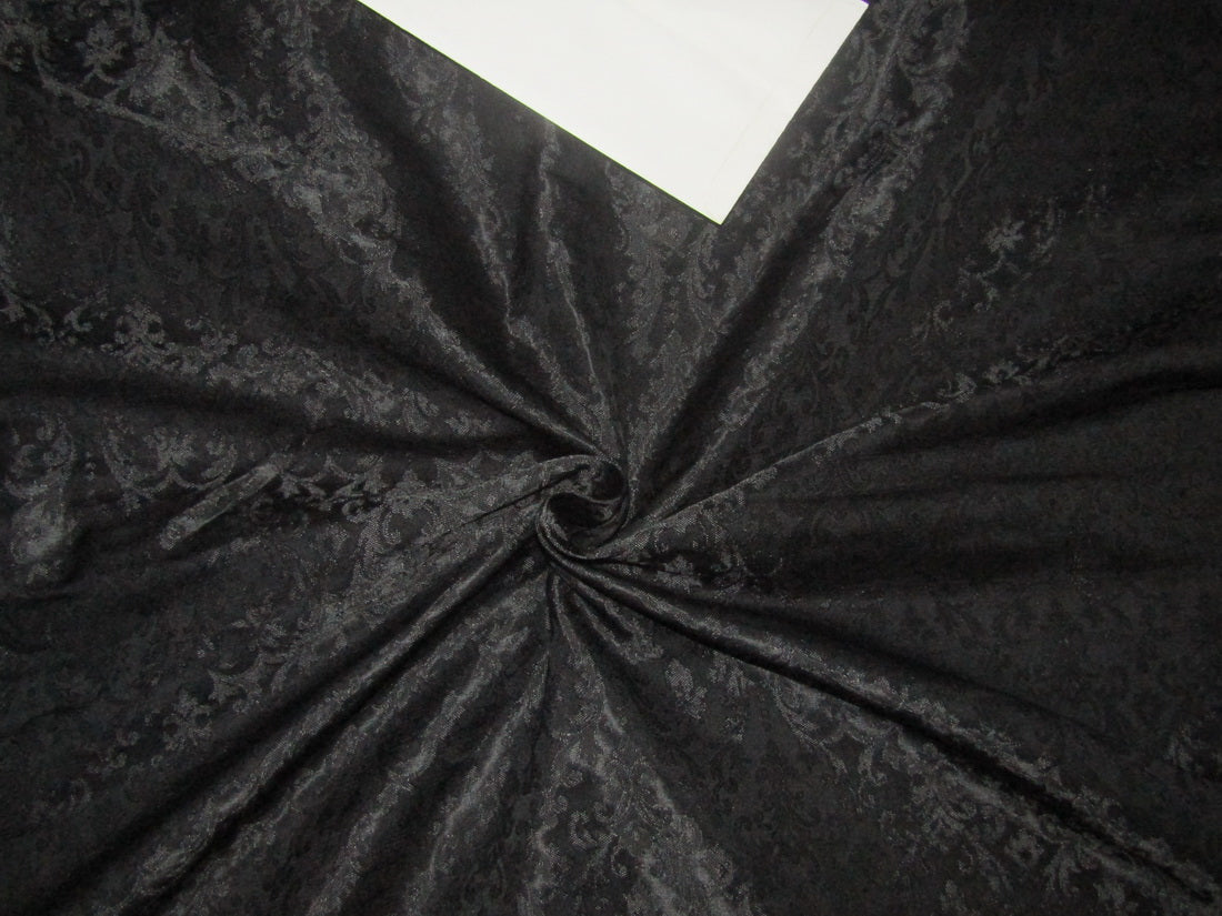 Brocade fabric jet black Color*44&quot; wide