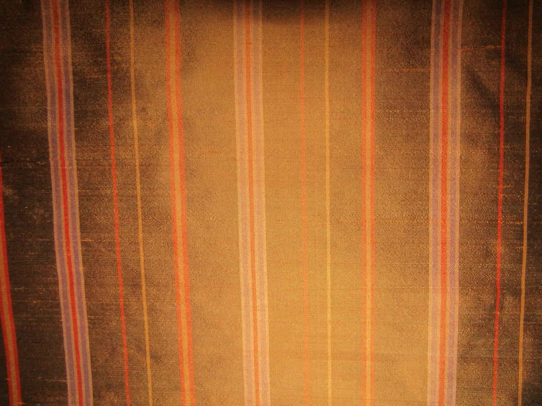 100% silk dupion copper and orange stripes 54" wide sold by the yard DUPNEWS6[4]