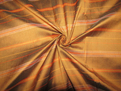 100% silk dupion copper and orange stripes 54" wide sold by the yard DUPNEWS6[4]