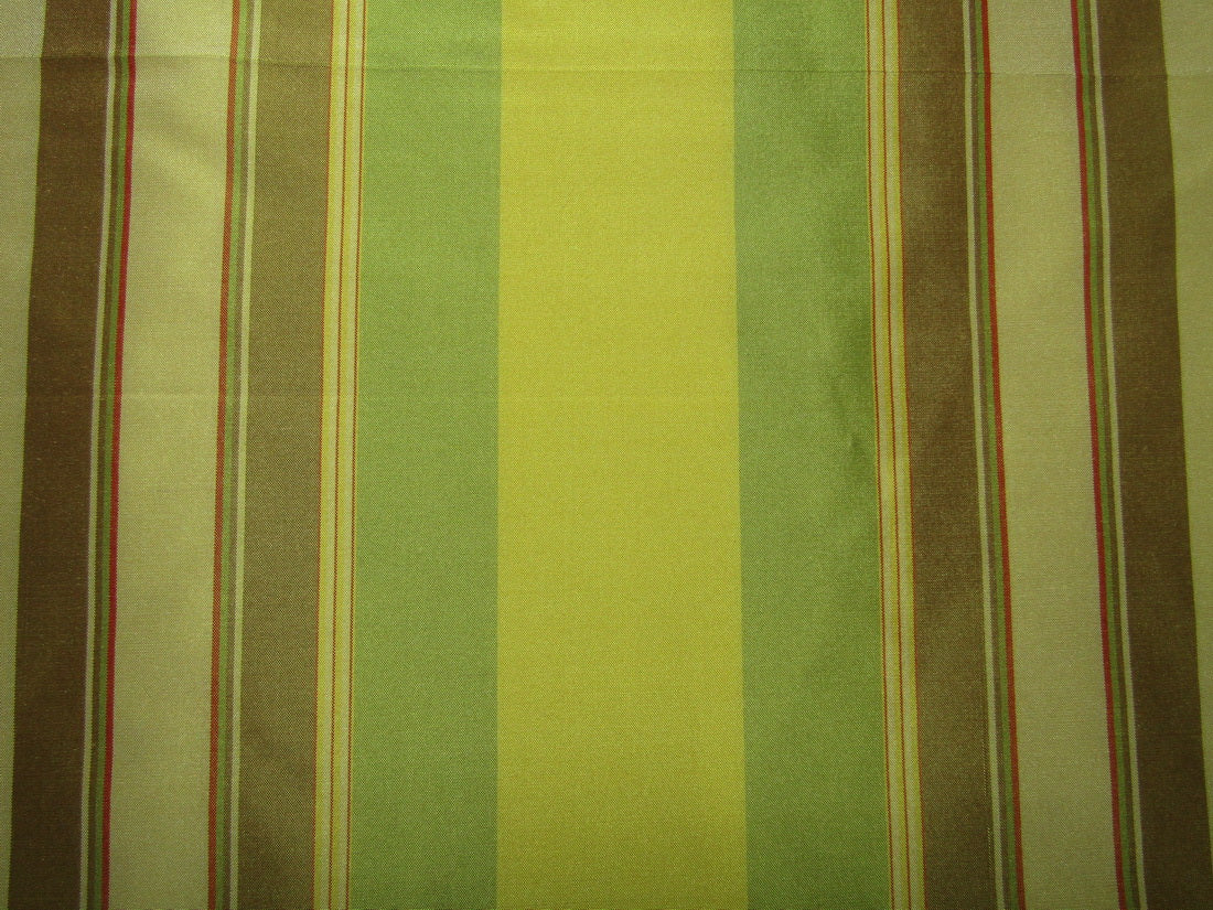 100% silk taffeta fabric multi color stripes 54&quot; wide