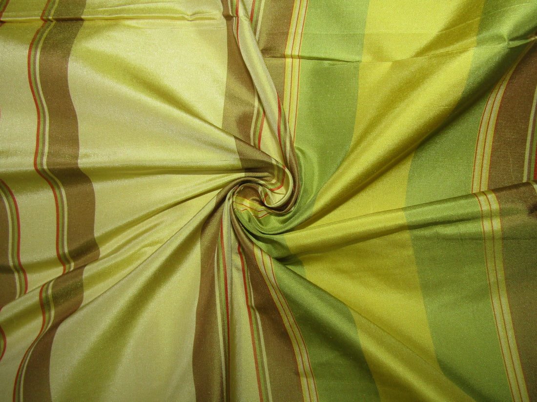 100% silk taffeta fabric multi color stripes 54&quot; wide