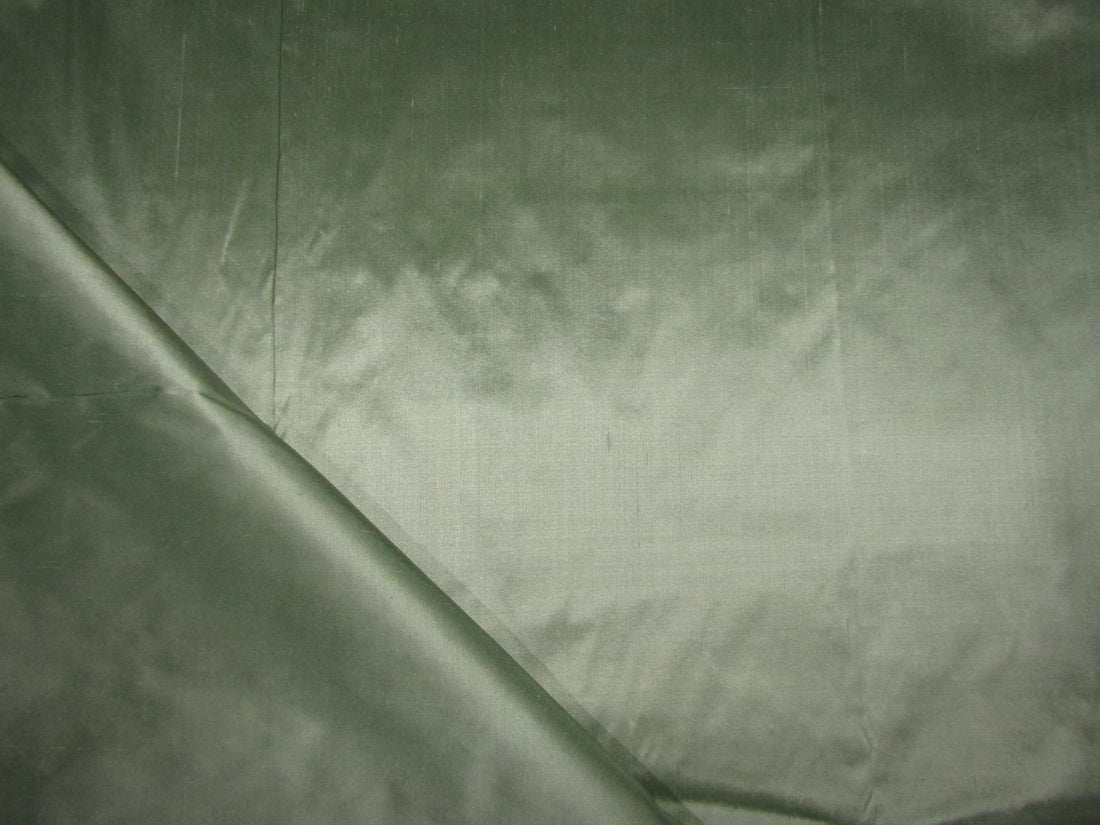 100% PURE SILK DUPIONI FABRIC Dusty Mint color 54" wide DUP266[3]