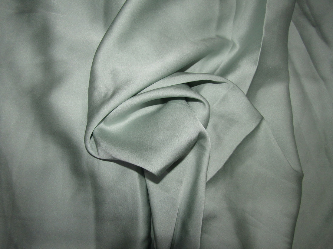 100% Silk LYCRA Satin fabric 115 gms[31 MOMME] 54&quot;WIDE - MINT GREEN