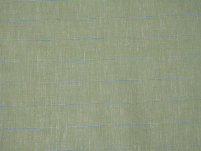 100% Linen pastel green and blue stripe 60's Lea Fabric 58" wide [10792]