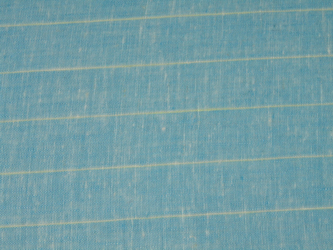 100% Linen Blue and Beige stripe 60's Lea Fabric 58" wide [10800]