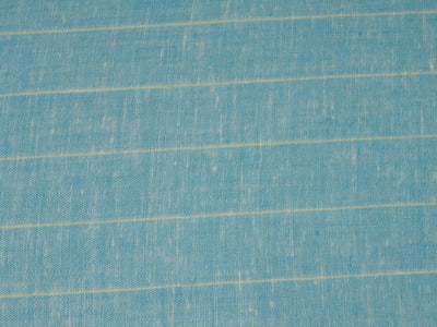 100% Linen Blue and Beige stripe 60's Lea Fabric 58" wide
