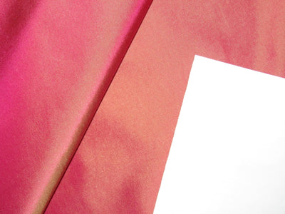 100% SILK TAFFETA fabric Fandango pink x mustard color 54" wide TAF 251
