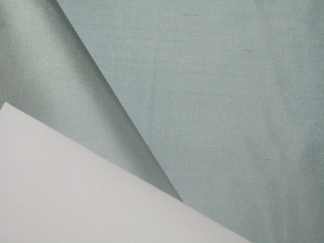 100% PURE SILK DUPIONI FABRIC POWDER BLUE COLOR 54" WIDE DUP381