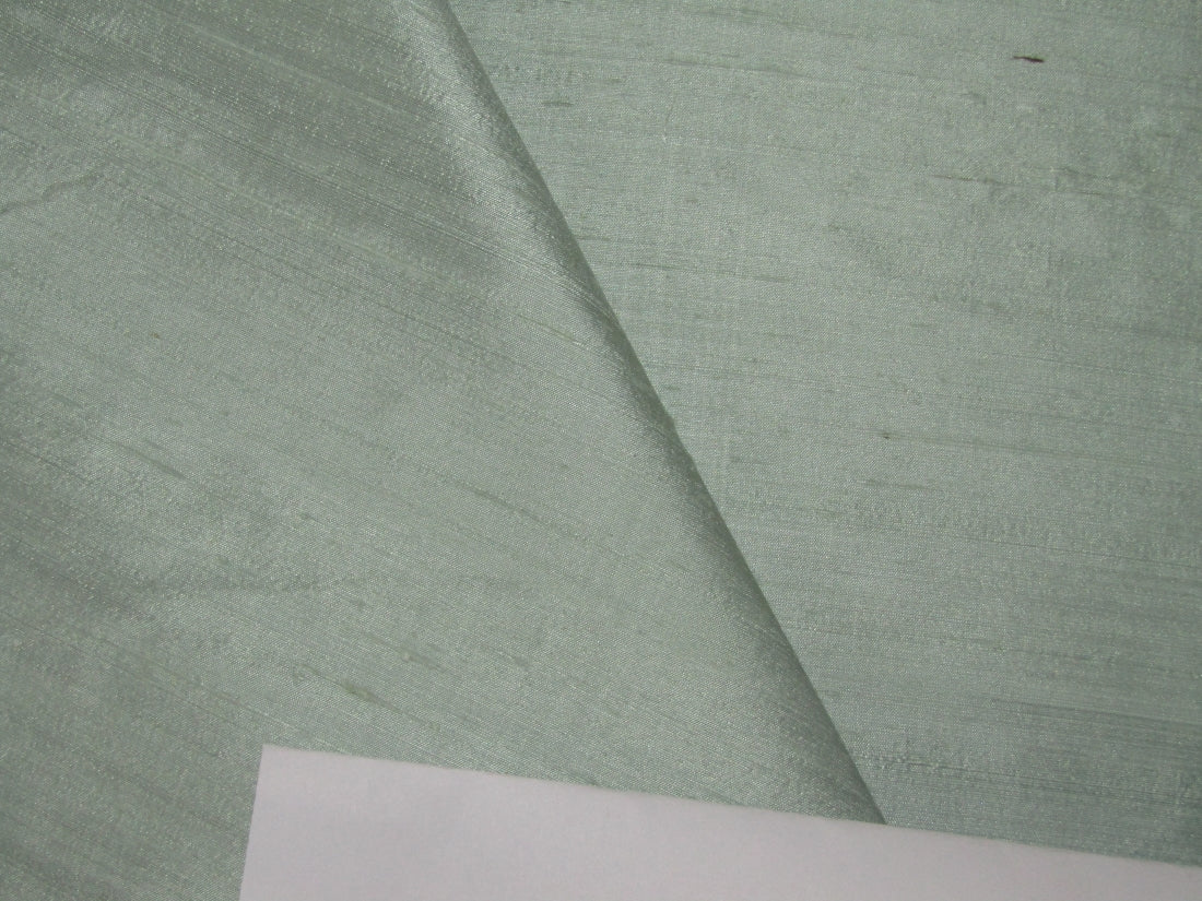 100% silk dupion pastel dusty green color 54&quot; w slubs MM76[6]