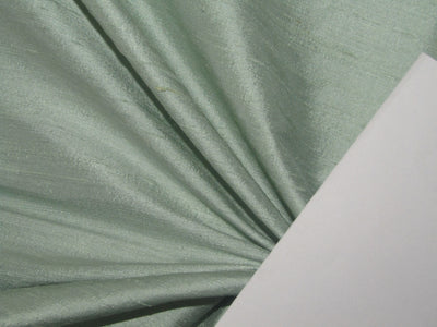 100% silk dupion pastel dusty green color 54&quot; w slubs MM76[6]