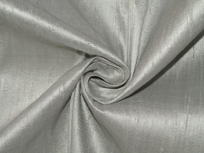 100% Pure SILK Dupion FABRIC silver x pale blue colour 54" wide with slubs MM12[1]