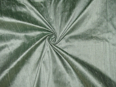 100% pure silk dupioni fabric green 54" with slubs MM97[2]