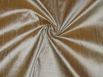 100% pure silk dupioni fabric mustard x green 54" with slubs MM97[1]