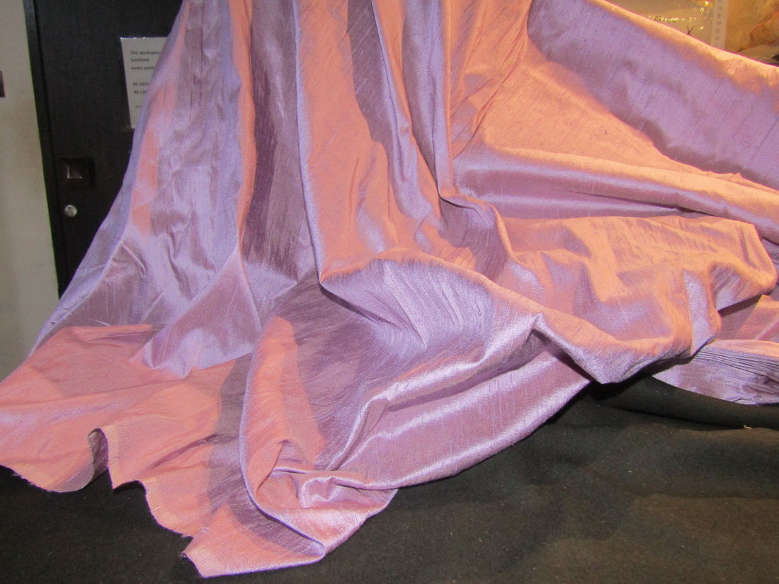 100% pure silk dupioni fabric dusty lavender 54" with slubs MM97[3]