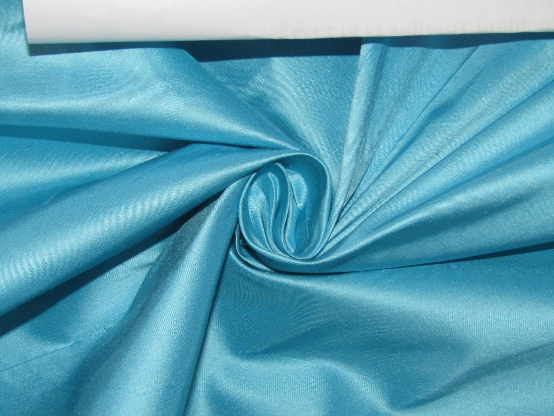 100% PURE SILK DUPIONI FABRIC BLUE COLOR 54" WIDE DUP377[1]