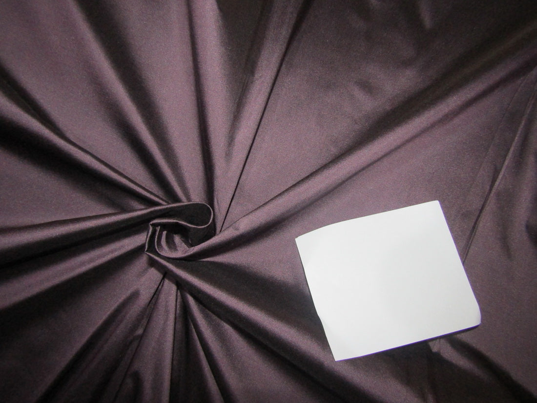 100% PURE SILK TAFFETA fabric 32 momme aubergine colour 54" wide TAF303[2]