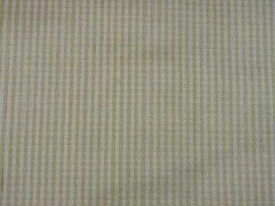 100% silk dupion brown and gold Plaids fabric 54&quot; wide