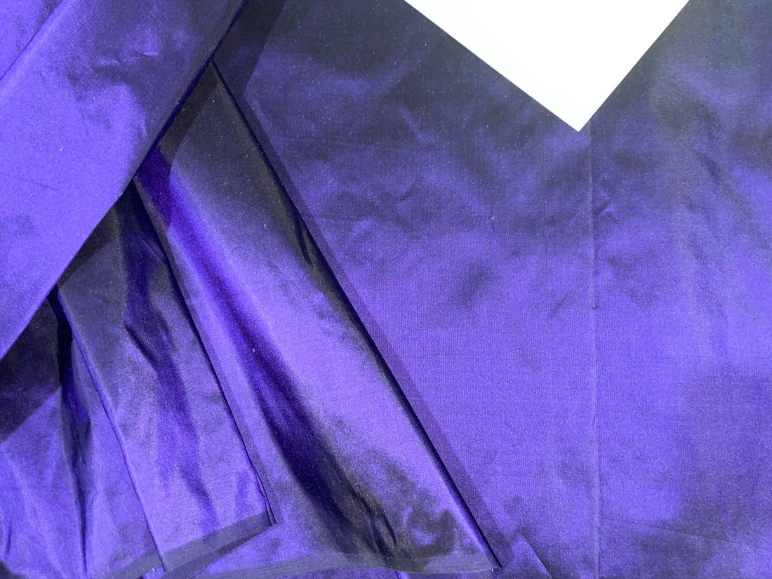 100% Pure Silk Taffeta 32 MOMME Purple Ink Blue color  54" wide TAF322[1]