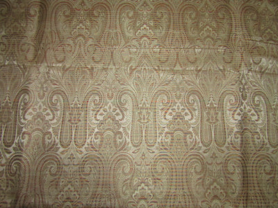 Brocade fabric navy x metallic GOLD with multi color design paisleys 44&quot; wide