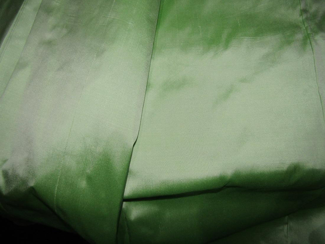 100% PURE SILK DUPIONI fabric Pastel Green color 54" wide DUP279