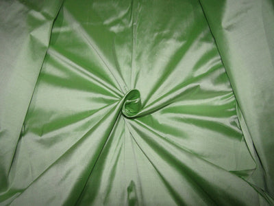 100% PURE SILK DUPIONI fabric Pastel Green color 54" wide DUP279