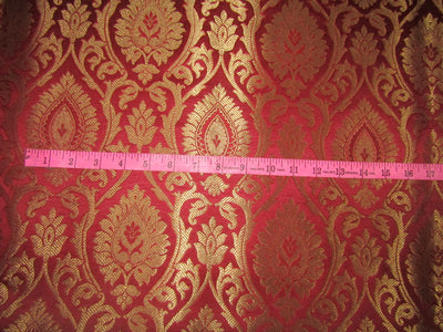 Silk Brocade Fabric red x metallic gold 44" wide BRO705[2]