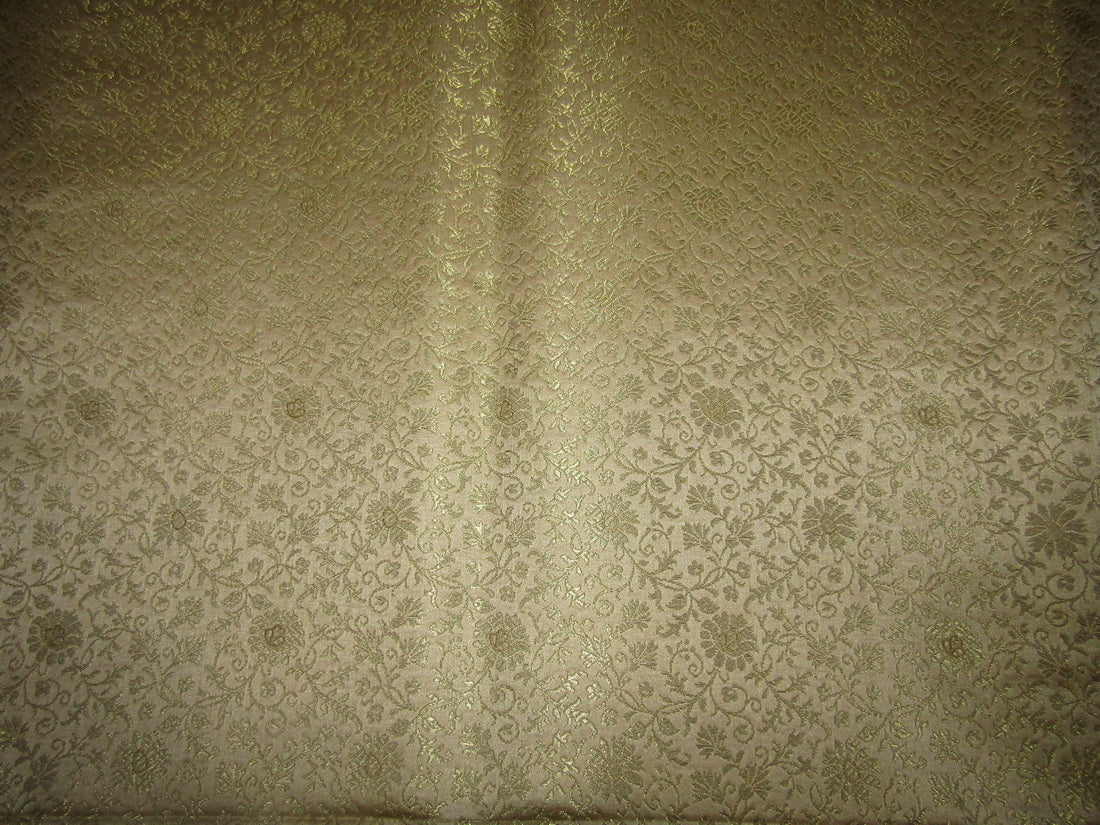 Silk Brocade Fabric gold x metallic gold 44" wide BRO704[4]