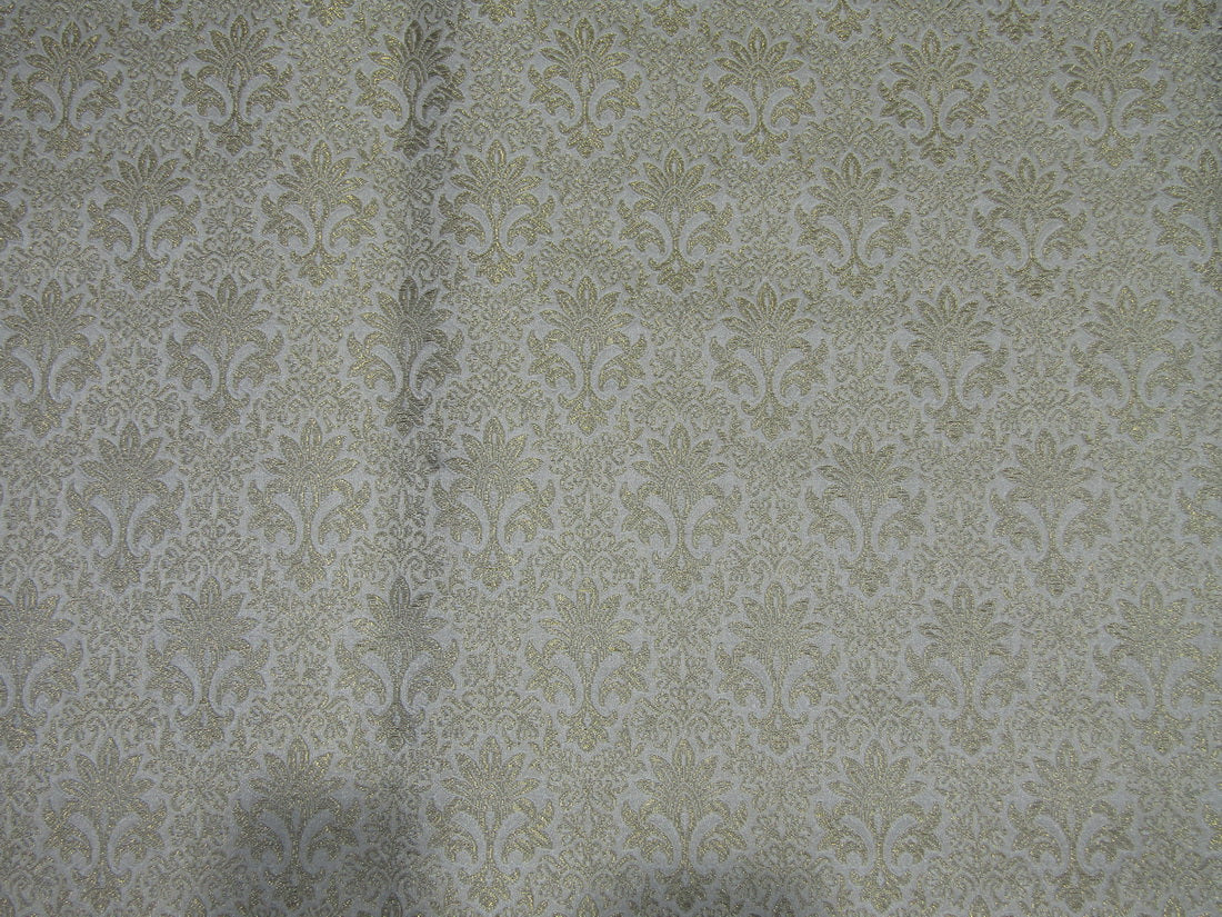 Silk Brocade Fabric ivory x metallic gold 44" wide BRO706[2]
