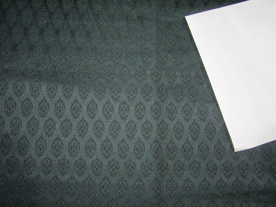 Silk Brocade Fabric bottle green x black 44" wide BRO707B[2]