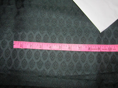 Silk Brocade Fabric bottle green x black 44" wide BRO707B[2]