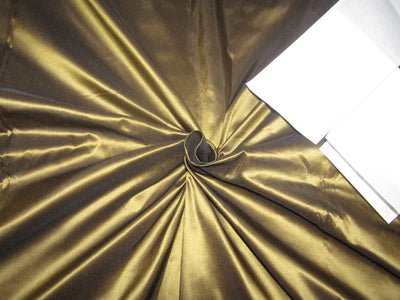 Pure Silk Taffeta fabric  golden brown ~ 54&quot;~ gold x brown color 32MOMME BY THE YARD