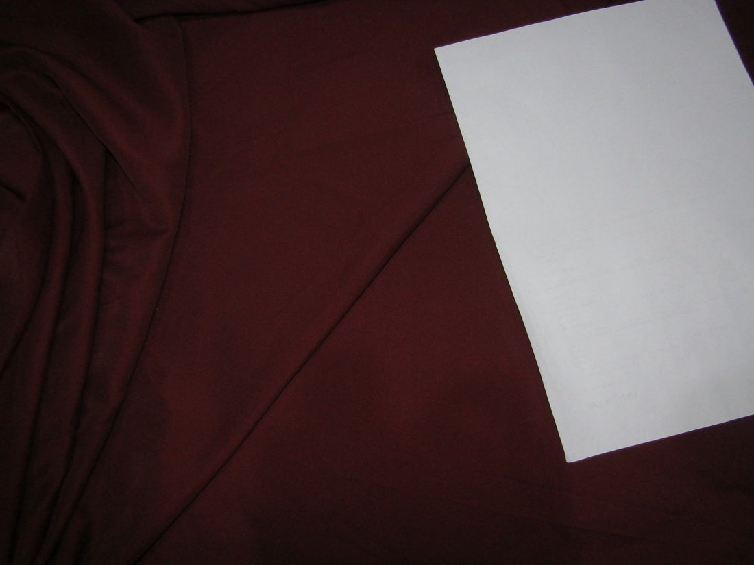 100% polyester fabric dark wine colour 58" wide way stretch 56 momme