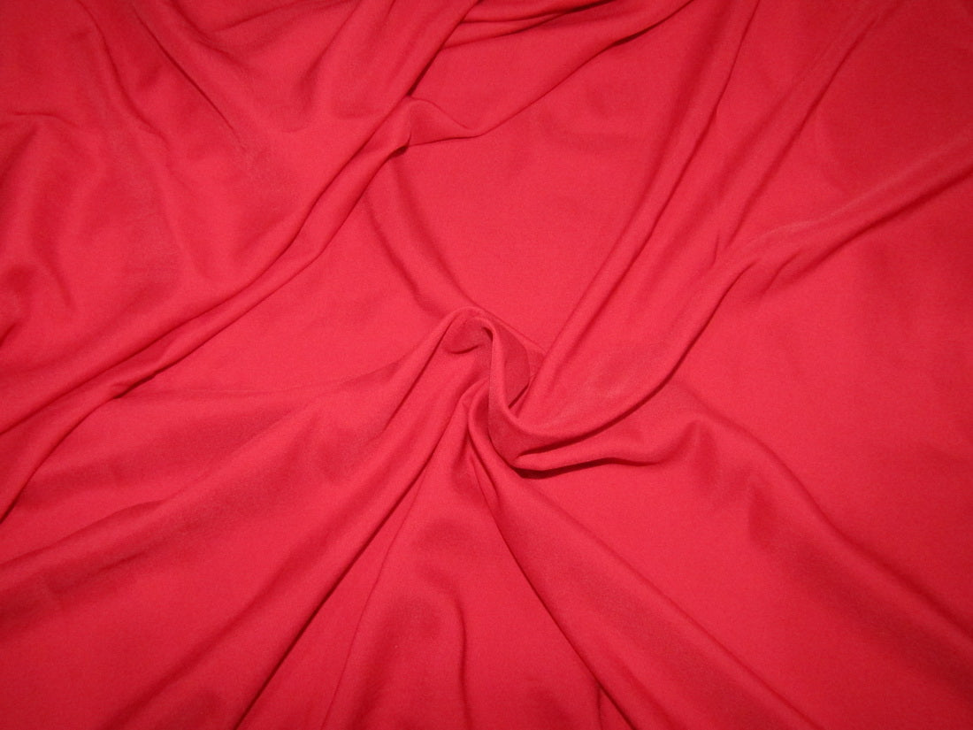 100% polyester fabric red colour 58" wide way stretch 56 momme