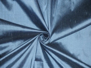 Pure SILK DUPIONI FABRIC Blue x Black Shot color 54" wide DUP161[1]