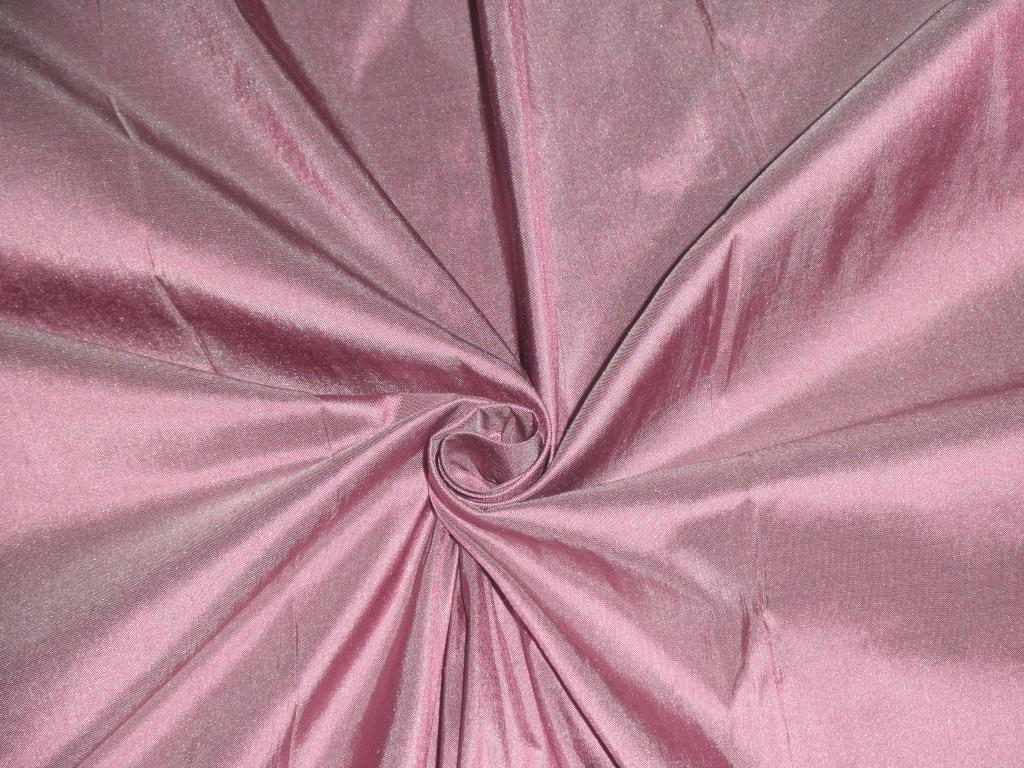 Pure SILK DUPIONI FABRIC Rosette Mauve colour