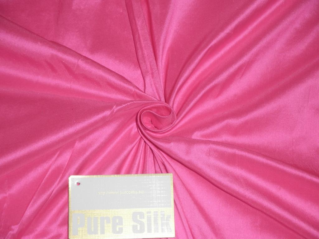 Pure SILK DUPIONI FABRIC Florescent Pink colour