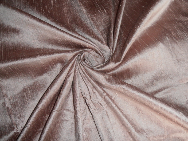 100% pure silk dupion fabric saint martin brown colour 54" wide with slubs MM31B[8]