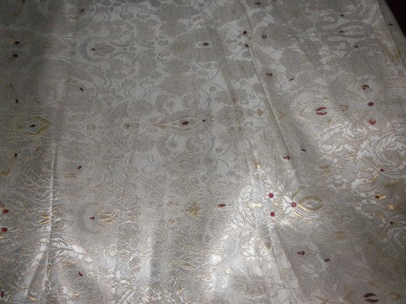 rich ivory colour Silk Brocade Fabric*