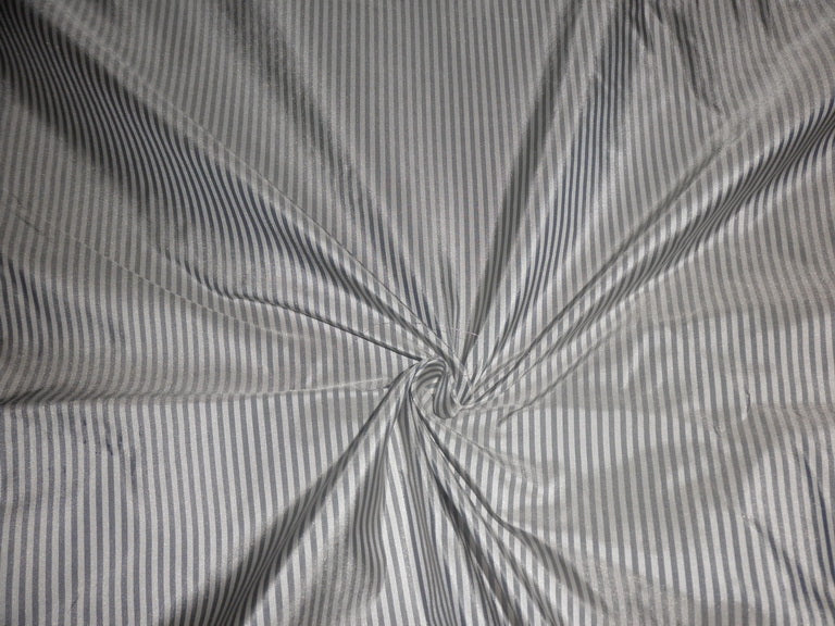 Taffeta pin vertical stripe -off white grey 54&quot; wide
