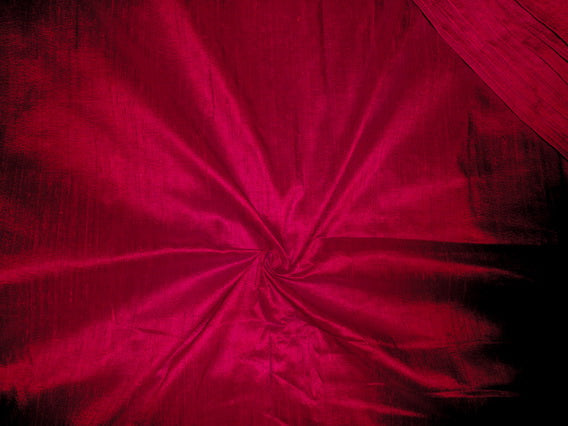 bright indian red Indian silk dupioni 44&quot;~with slubs