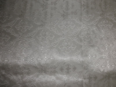 SILK BROCADE vestment FABRIC -ivory white BRO156[5]