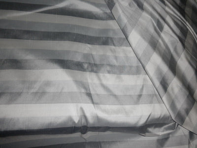 silver grey/ grey/white Colour stripe~ Dupioni fabric DUP#S24