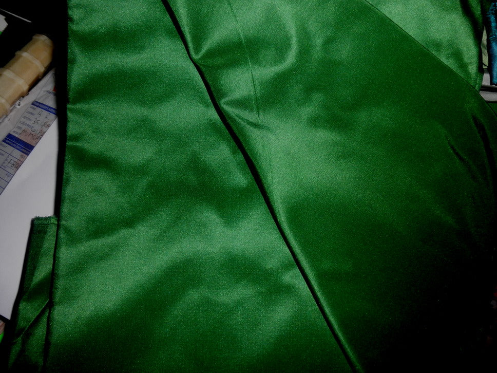 SILK TAFFETA FABRIC ~forest green 54" wide TAF67[4A]