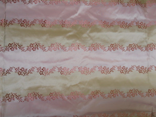 stunning silk taffeta jacquard~rich pink/light gold [4700]