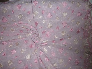 LIGHT PINK COTTON VOILE 52&quot;-EMBROIDERED