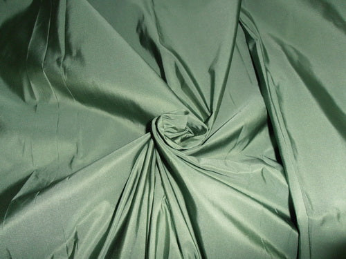 50 mm heavy weight Sage Green SILK TAFFETA fabric 54&quot; wide**