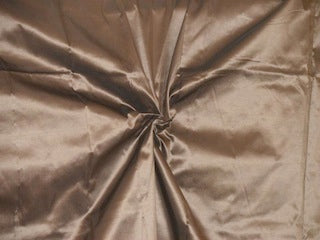 100% Pure SILK TAFFETA FABRIC Brown x Peach colour 54" wide TAF#187[3]