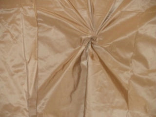 100% Pure SILK TAFFETA FABRIC Beige colour 54" wide 2.50 yards continuous piece TAF#187[9]