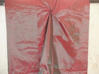 100% Pure SILK TAFFETA FABRIC Red x Green color 54" wide taf54